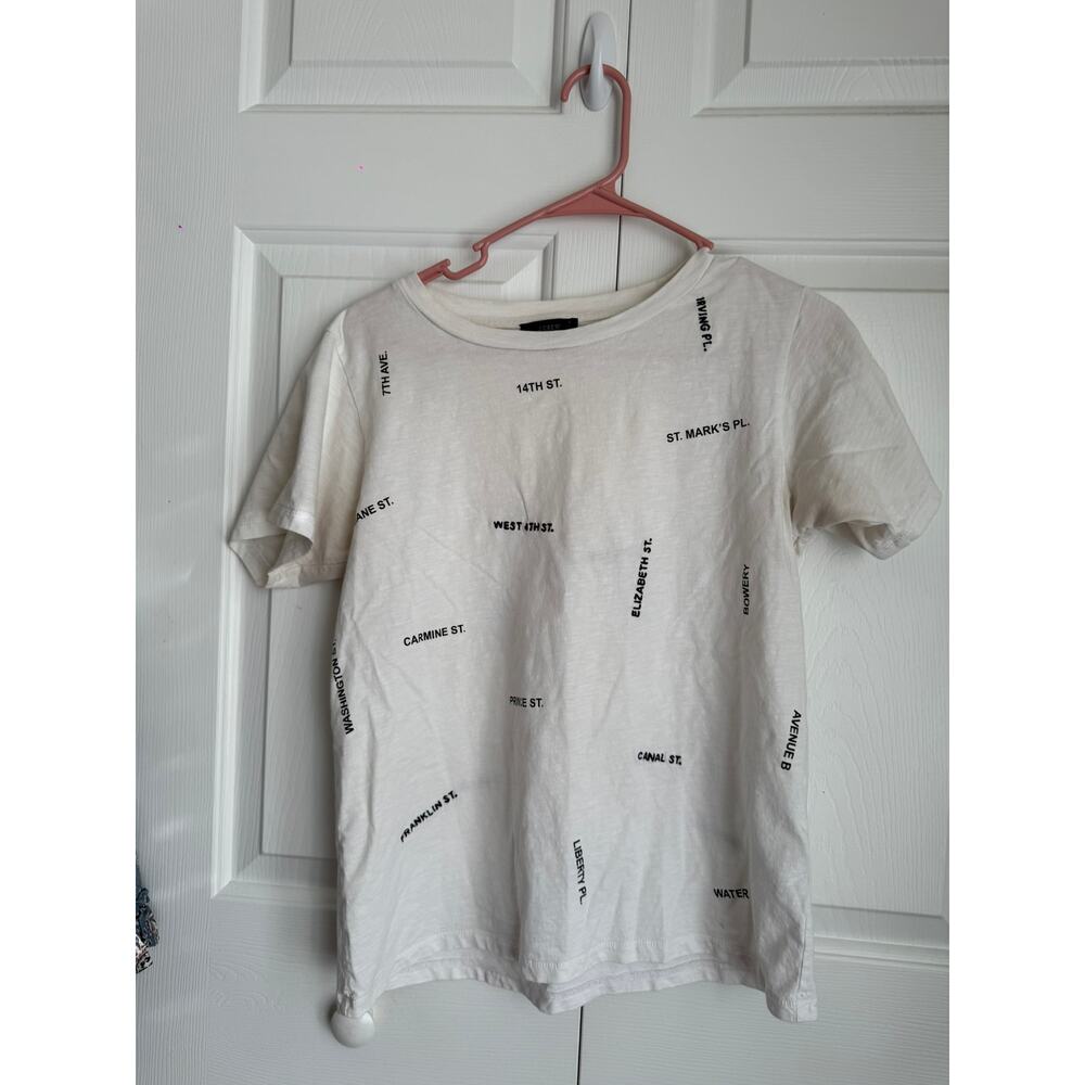 J. Crew white new york street tshirt size medium